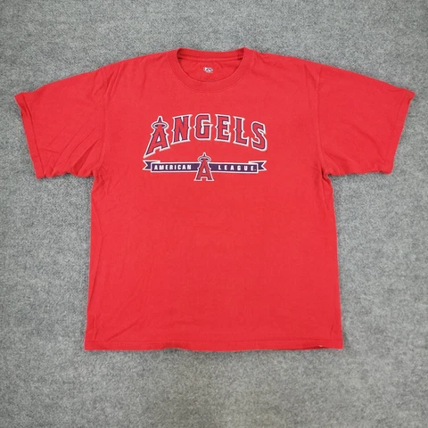 Anaheim Angels Shirt Men's XL Red MLB Baseball Graphic Short Sleeve :Logo Adult Cover