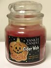 New Nos Rare Yankee Candle 12.5 Oz Cider Web Medium Jar Halloween Fall Autumn