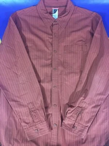 Men’s Large North Face LS Button Up Shirt Maroon - Picture 1 of 4