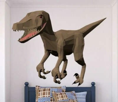 Dinosaur Sticker, Rex Decal, Polygonal Animal Home Decor, Dinosaur Wall Art - Image 1 of 4
