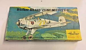 Vintage 1/72 Heller Bucker BU 133 Jungmeister WWII Biplane Airplane Model Kit - Picture 1 of 4
