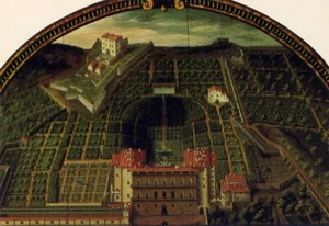 Palazzo Pitti + Fort Belvedere,Florence Italy•Art POSTCARD - Picture 1 of 1