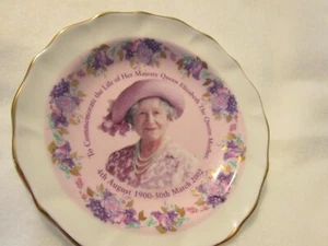 Her Majesty Queen Elizabeth/Queen Mother 100th Birthday Bone China Plate Perfect - Bild 1 von 3
