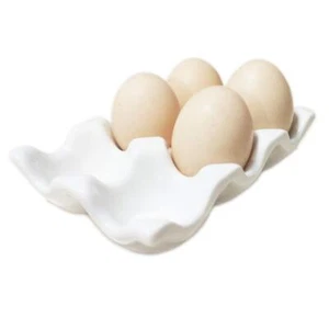 Ceramic Egg Holder Egg Tray Porcelain Fresh Egg Holder For Fridge Countertop Kit - Picture 1 of 7