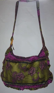 Bolso bandolera Hippy Boho Vintage playa tela bolso de hombro morado bag hip - Imagen 1 de 6