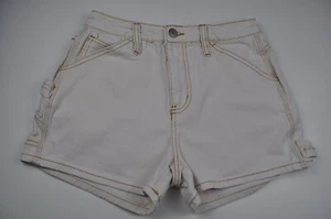 Dickies Shorts Junior size 0/24 White 100% Cotton Flat Front - Picture 1 of 12