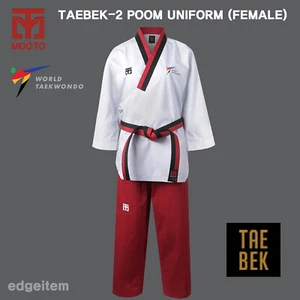 MOOTO Taebek-2 Poomsae Poom Uniforme (Mujer) WT Taekwondo Dobok Gi - Imagen 1 de 15