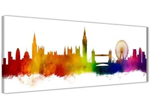 London Skyline Canvas Wall Art Print - 17 Colours Available - 94cm wide