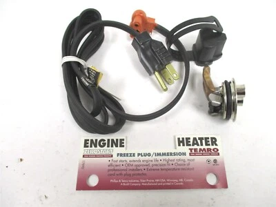 310-0015 TEMRO ZEROSTART BLOCK HEATER CHEVY GM 3.1L 3.5L 34mm 115V 3100015 - Image 1 of 4