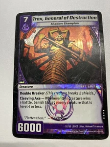 Kaijudo X1 TROX, GENERAL OF DESTRUCTION Very Rare #95/165 Rise Duel Masters Holo - Picture 1 of 22