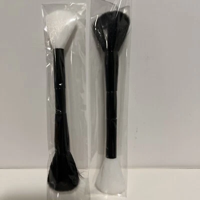 2 pinceles de contorno bronceador rubor sintético de doble extremo Mally 4 maquillaje aerografiado Foto 1 de 4