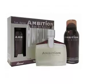 RASASI AMBITION COMBO EAU DE PARFUM (70 ML) & DEODORANT SPRAY (150 ML) FOR MEN - Picture 1 of 1