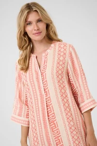 CREAM KLEID / Ethnic Geo Porcelain / UVP 100€ / Spring 25 / Dänische Mode / 38-M - Bild 1 von 6