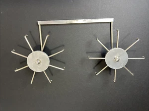 Metal Dual Tie Belt Jewelry Scarf Rack Organizer Rotate Spin Wall Mount Vintage - Picture 1 of 18