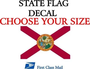 BANDERA DEL ESTADO DE FLORIDA, PEGATINA, CALCOMANÍA, VINILO 5 AÑOS BANDERA DEL ESTADO DE FLORIDA - Imagen 1 de 2