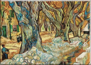 Magnet - Van Gogh Large Plane Trees Art Impressionism Artist 1800s Vincent 3.5" - Picture 1 of 2