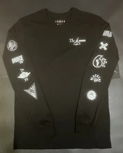 NIKE JORDAN JUMPMAN ‘THE MAN’ MENS LS TEE Sz M [BQ5535-010] BLACK  NWT - Picture 1 of 5