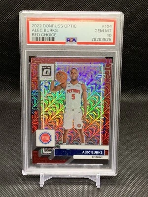 POP 1 - 2022 Donruss Optic - Alec Burks - Choice Red Mojo /88 - Pistons - PSA 10 - Image 1 of 3