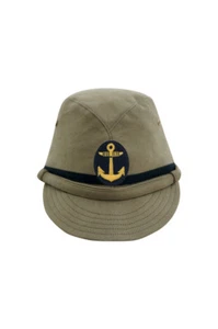 WWII Japanese IJN Navy Third Type NCO field cap Khaki later size: M - Imagen 1 de 2