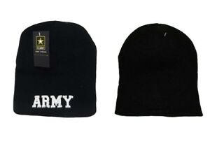 Chapeau casquette crâne bonnet bonnet bonnet WIN601D lettres de l'armée américaine militaire noir brodé WIN601D
