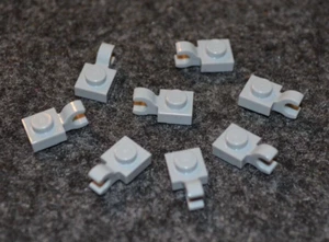 (8) 1x1 Light Gray Plate w/ Vertical Clip Bricks ~ New Lego Parts ~ - Picture 1 of 1