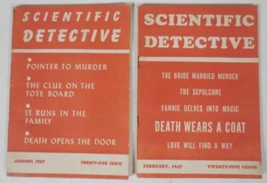 SCIENTIFIC DETECTIVE Magazine 1947 Lot of 2: January/February - Picture 1 of 8