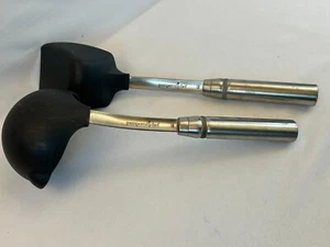2 Pampered Chef Utensils 1 Straining Ladle W/ Pour Spout & 1 Scoop & Serve Spoon - Picture 1 of 5