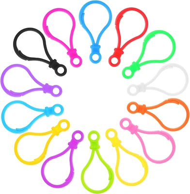 Clips de llavero de plástico para manualidades, colores surtidos cierres de garra de langosta llavero Foto 1 de 4