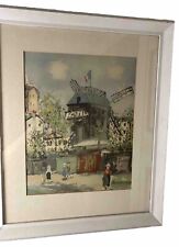 Maurice Utrillo V Framed French Parisian Street Painting Watercolor Print