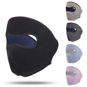 Winter Fleece Thermal Full Face Mask Ski Cold Weather Warmer Scarf Mask Bandana - Picture 1 of 17