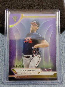 2018 TOPPS TRIPLE THREADS AMETHYST JOHN SMOLTZ #100 139/299 ATLANTA BRAVES - Picture 1 of 2
