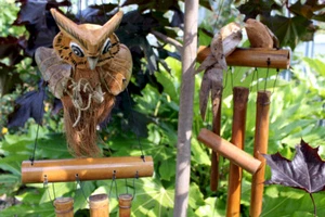 Windchime Wild Bambus und Kokosnuss Vögel Glockenspiele handgefertigt - Bild 1 von 5