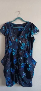 City Chic Dress, Women’s Plus Size 18W, Floral, Pockets, Zip, EUC - Picture 1 of 8