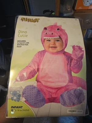 Dino Cutie Spirit Halloween Costume Infant Size 12-18 month Pink Purple Dinosaur - Image 1 of 3
