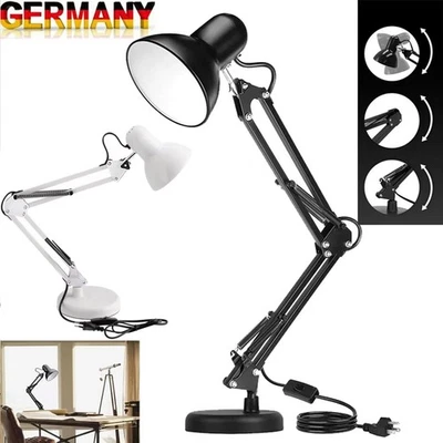 E27 Arbeitslampe Tischlampe Gelenkarm Schreibtischlampe Bürolampe Leselampe - Bild 1 von 4