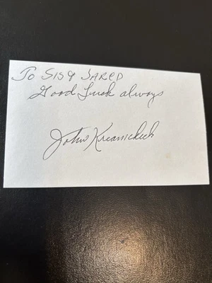 John Kreamcheck (William & Mary) DT, 2x All-American, ‘53-55 Chicago Bears, D.14 - Image 1 of 2