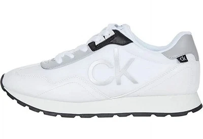Zapatillas deportivas informales Calvin Klein para mujer 9 1/2 blancas negras Caden 2 Foto 1 de 4