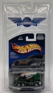 2002 Hot Wheels Final Run 5/12 SPIN-OUT Green/Chrome w/Real Riders Chrome DD Sp - Picture 1 of 3