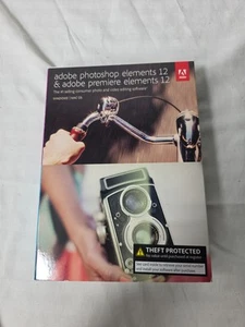 Windows/Mac Adobé Photoshop Elements 12 & Premiere Elements 12 in Box W/ SN - Picture 1 of 4
