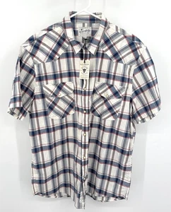 Lucky Brand Herren Gr. XL Hemd mit Knopfleiste Samstag Stretch Western Perlen Druckknopf Neu mit Etikett - Bild 1 von 5