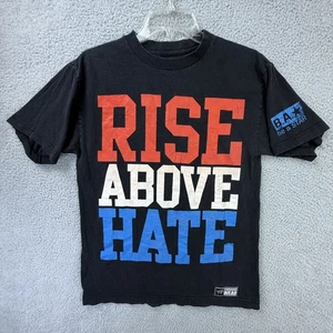 WWE John Cena Shirt Mens Medium Black Rise Above Hate Hustle Loyalty Respect - Picture 1 of 18