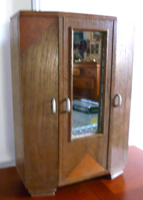 ANCIENNE ARMOIRE DE POUPEE ART DECO - Photo 1/4