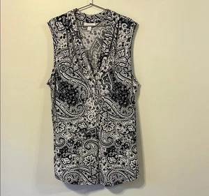 Woman Charter Club graue Plissee Bluse Relax Fit Gr. XL - Bild 1 von 6