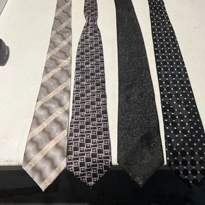 Lot Of 4 Ties Misc. Brand Van Heisenberg Ferrecci Pierre Geoffrey - Picture 1 of 5