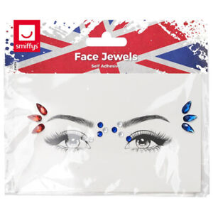 Union Jack Face Jewels Festival Decoration Great Britain Jubilee