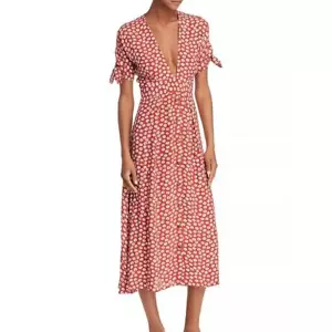 MINT FAITHFULL THE BRAND Women's Casual Floral Nina Midi Dress 4 - Picture 1 of 13