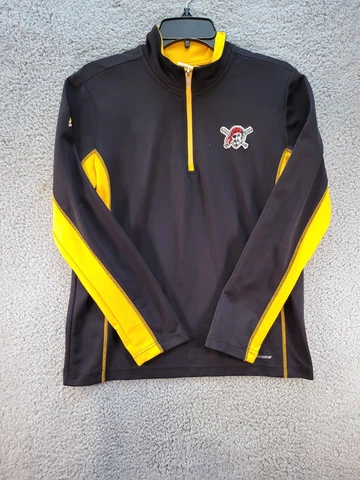 Pittsburgh Pirates 1/4 Zip Large Black MLB Baseball Majestic Cool Base Mens Cover