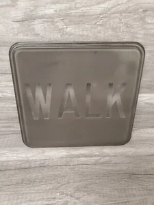 Vintage Glas Walk Linse Schild Ampel Fußgänger 9,25" x 8,75" - Bild 1 von 8