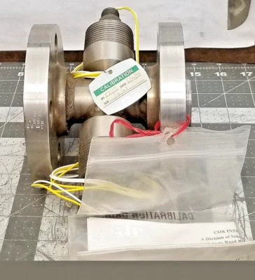 Cox 1” AN X 5" Stainless-Steel Flanged Turbine Flow Meter Calibrated [B4S4] - Image 1 of 4