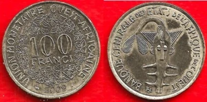 WESTAFRIKA. BCEAO . 100 Francs 2009 . WUNDERSCHÖN / A. UNC - Bild 1 von 1